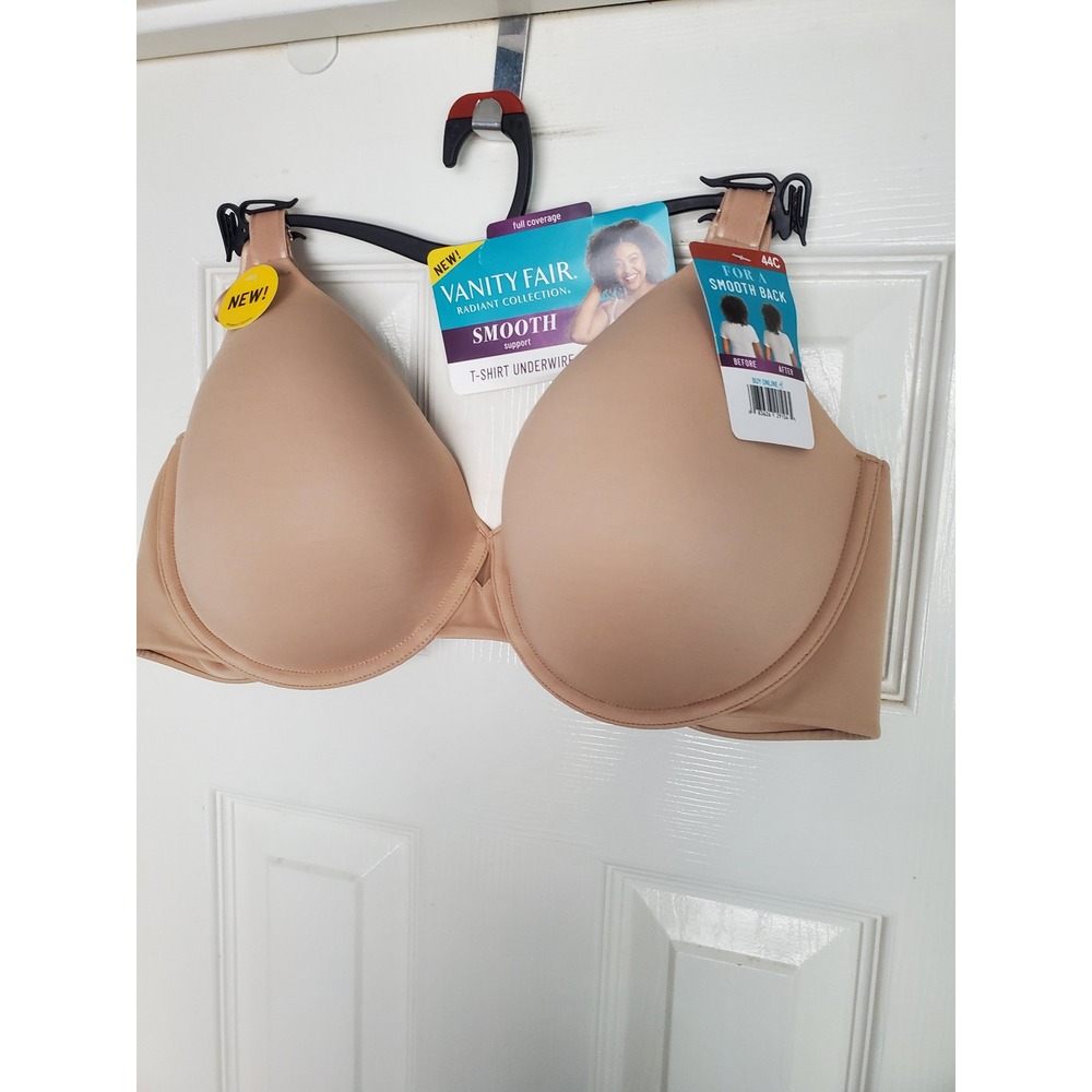 Vanity Fair Radiant Collection Smooth Support T-Shirt Underwire Bra Nude 44C